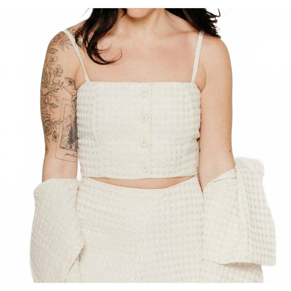 NEW COSSAC bustier top in ecru